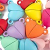 18 Sets 9 Colors Spray Painted Alloy Magnetic Clasps with Loops FIND-LS0001-65-4