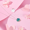 2Pcs 925 Sterling Silver Pendant Cabochon Settings STER-PH0003-05B-4