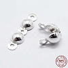 925 Sterling Silver Bead Tips Knot Covers STER-K167-002D-S-3