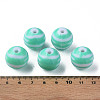 Opaque Striped Acrylic Beads MACR-S373-27B-07-4