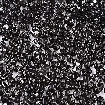 Picasso Spray Painted Glass Seed Beads SEED-T006-04-35-1