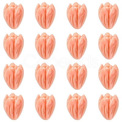 20Pcs Opaque Resin Flower Rose Beads RESI-YW0004-99H-1