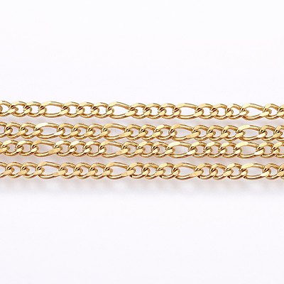 304 Stainless Steel Figaro Chains CHS-I002-05G-1