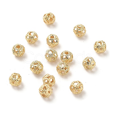 Rack Plating Brass Beads KK-R211-02G-02-1