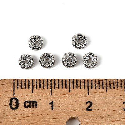 Brass Rhinestone Spacer Beads RSB031NF-01K-1