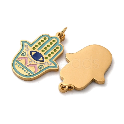 304 Stainless Steel Enamel Pendants X-STAS-U061-29G-1