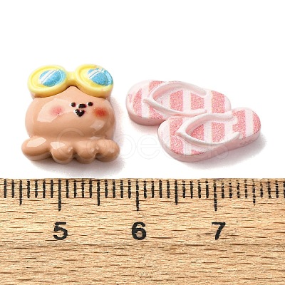 Summer Theme Opaque Resin Cabochons CRES-I046-11-1