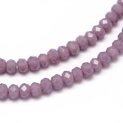 Faceted Rondelle Glass Beads Strands X-GLAA-M028-2mm-A02-1