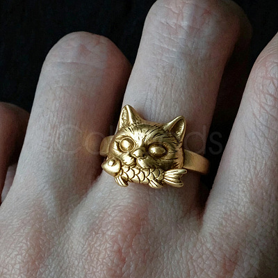 Alloy Cuff Open Rings for Couple WG48813-02-1