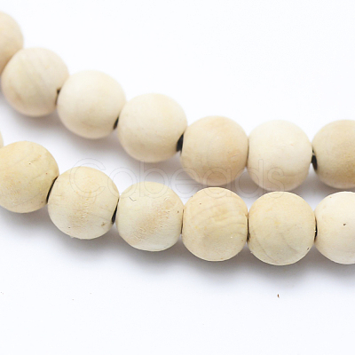 Natural Wood Beads Strands WOOD-P011-07-10mm-1