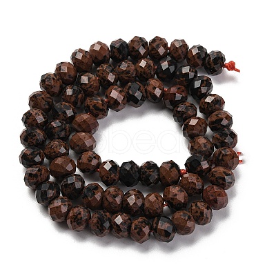 Natural Mahogany Obsidian Beads Strands G-K380-A15-01-1