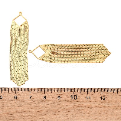 Brass Tassel Big Pendants KK-F898-22D-G-1