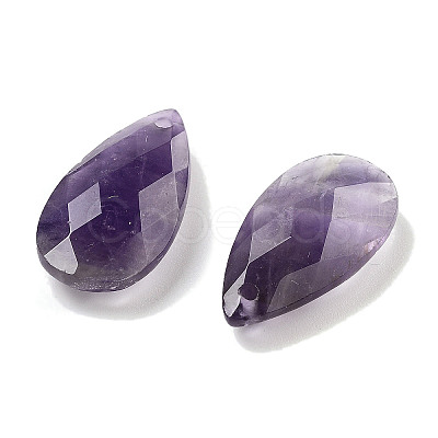 Natural Amethyst Pendants G-H007-08B-1