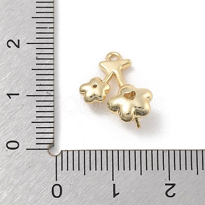 Brass Micro Pave Cubic Zirconia Pendants KK-D283-15G-1