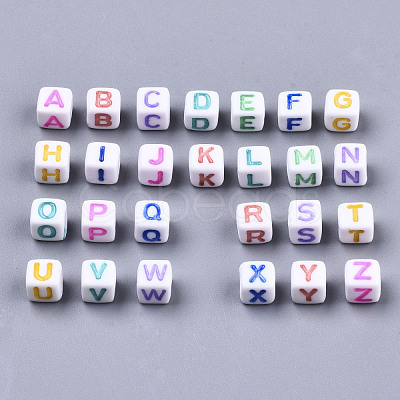 Opaque White Acrylic Beads SACR-R252-02-1