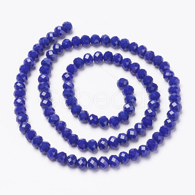 Opaque Solid Color Glass Beads Strands EGLA-A034-P4mm-D07-1