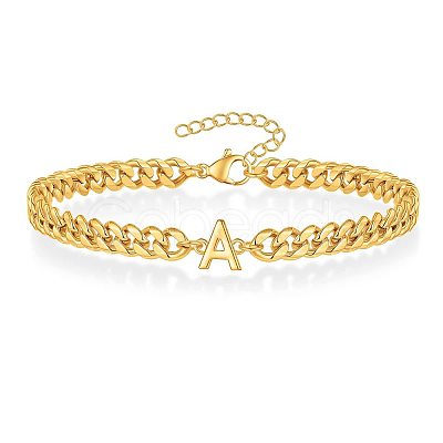 Letter 304 Stainless Steel Link Bracelets FS-WG7830E-01-1