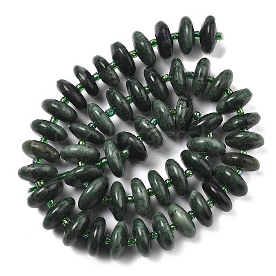 Natural Seraphinite Beads Strands G-A262-B02-01-1