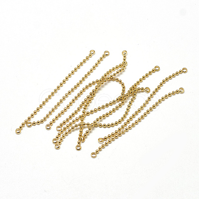 Brass Ball Chain Links connectors X-KK-T032-176G-1