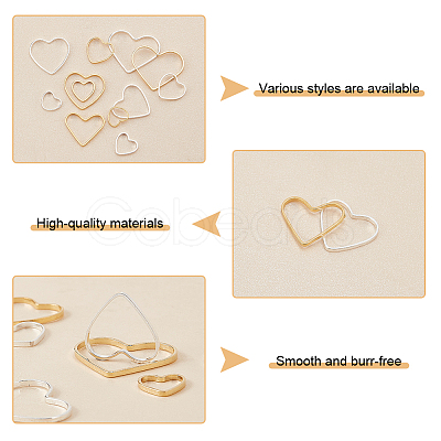 72Pcs 12 Style Brass Linking Rings KK-FH0005-73-1
