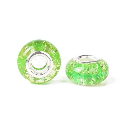 Rondelle Resin European Beads RPDL-A001-01-09-1
