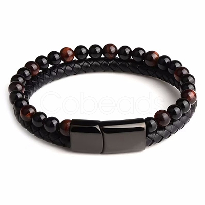 Natural Tiger Eye Beaded Bracelets PW24070691972-1