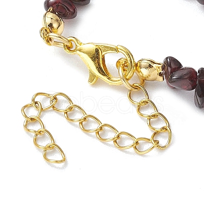 Natural Garnet Anklets AJEW-AN00592-11-1