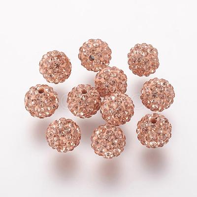 Polymer Clay Rhinestone Beads RB-K050-8mm-C28-1
