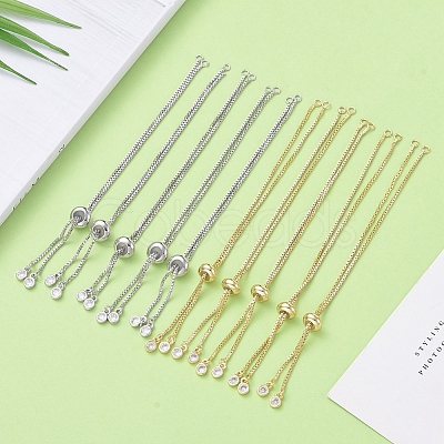Rack Plating Eco-Friendly Brass Chain Bracelet Making KK-CJ0001-27-1