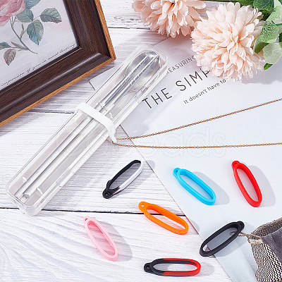 18Pcs 9 Colors Silicone Pendant SIL-GF0001-21-1