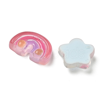 Sky Theme Transparent Resin Cabochons RE-CBA332C-02-1