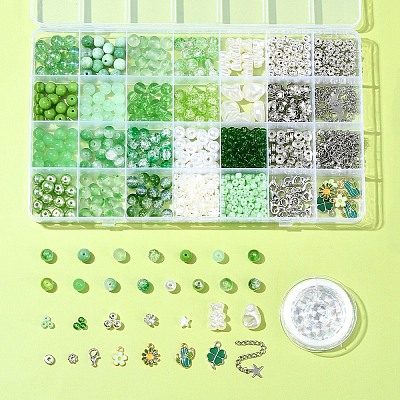 DIY Glass Beads Bracelets Jewelry Making Kit DIY-FS0007-69-1