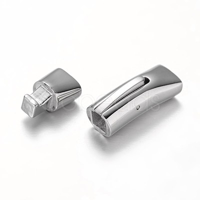 Tarnish Resistant Smooth Surface 304 Stainless Steel Rectangle Magnetic Clasps STAS-I045-08-1