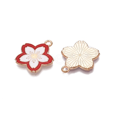 Light Gold Plated Alloy Enamel Pendants PALLOY-N176-28D-RS-1