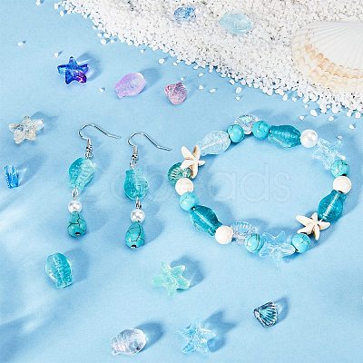 150Pcs 15 Style Transparent Spray Painted Glass Beads GLAA-SC0001-92-1