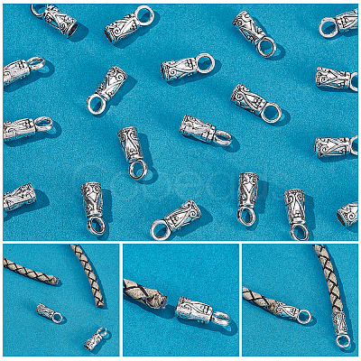 150Pcs Tibetan Style Zinc Alloy Cord End FIND-WR0012-60-1