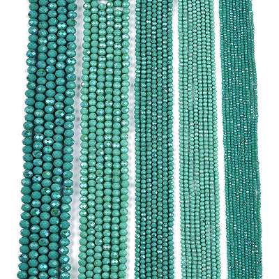 Electroplate Opaque Solid Color Glass Beads Strands EGLA-A044-P8mm-L31-1