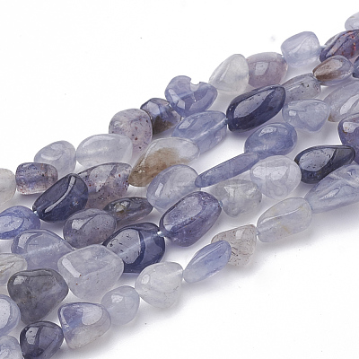 Natural Iolite Beads Strands G-S340-08-1