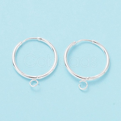 201 Stainless Steel Huggie Hoop Earring Findings STAS-P283-01N-S-1
