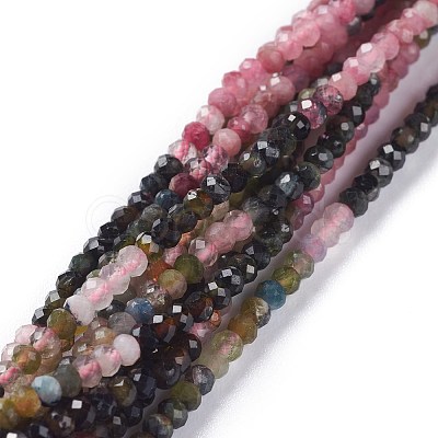 Natural Multicolor Tourmaline Beads Strands G-A026-C08-1