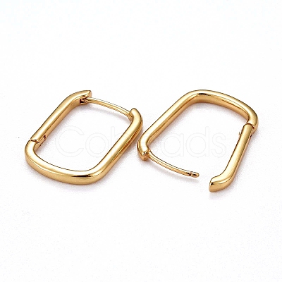 Brass Huggie Hoop Earrings X-KK-H741-05G-1