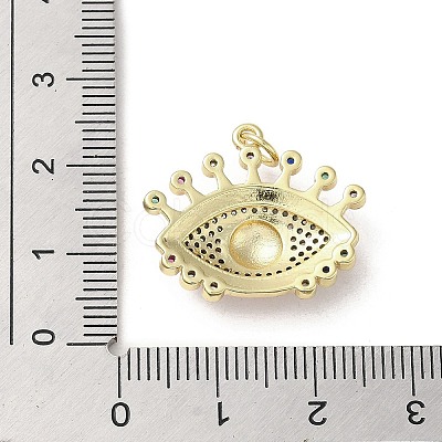 Brass Micro Pave Cubic Zirconia Pendants KK-E092-09G-04-1