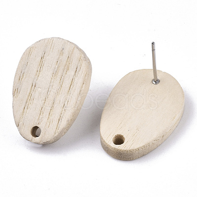 Cedarwood Stud Earring Findings X-MAK-N033-003-1