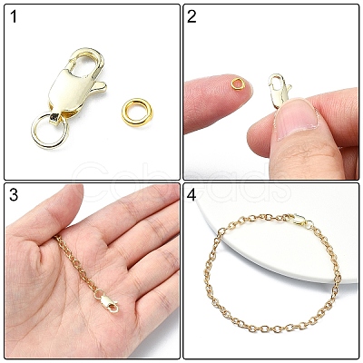 Brass Lobster Claw Clasps DIY-YW0009-37G-1