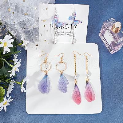 DIY Fabric Dangle Earring Making Kits DIY-AR0001-61-1