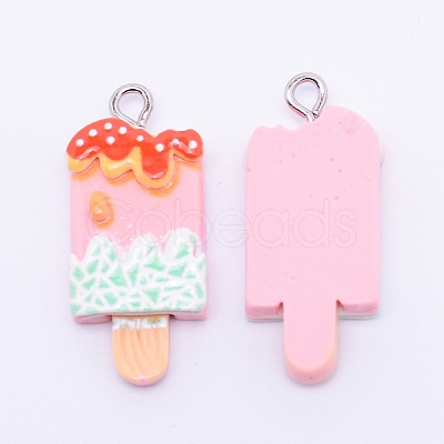 Resin Pendants RESI-WH0009-62-1