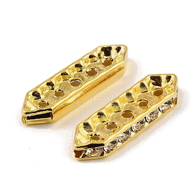 Brass Crystal Rhinestone Spacer Bars RB-T019-01D-G-1