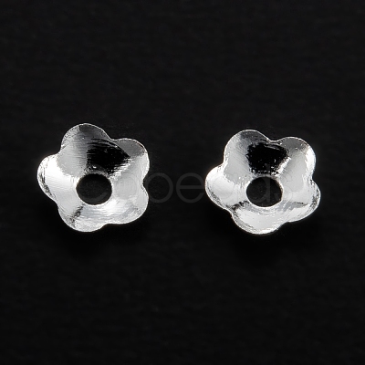5-Petal Brass Bead Cap KK-D063-13S-1