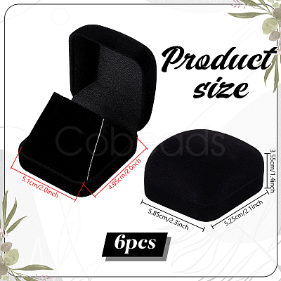 Flocking Jewelry Pendant Storage Boxes CON-WH0089-181A-1