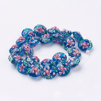 Handmade Bumpy Lampwork Beads Strands LAMP-K027-06H-1